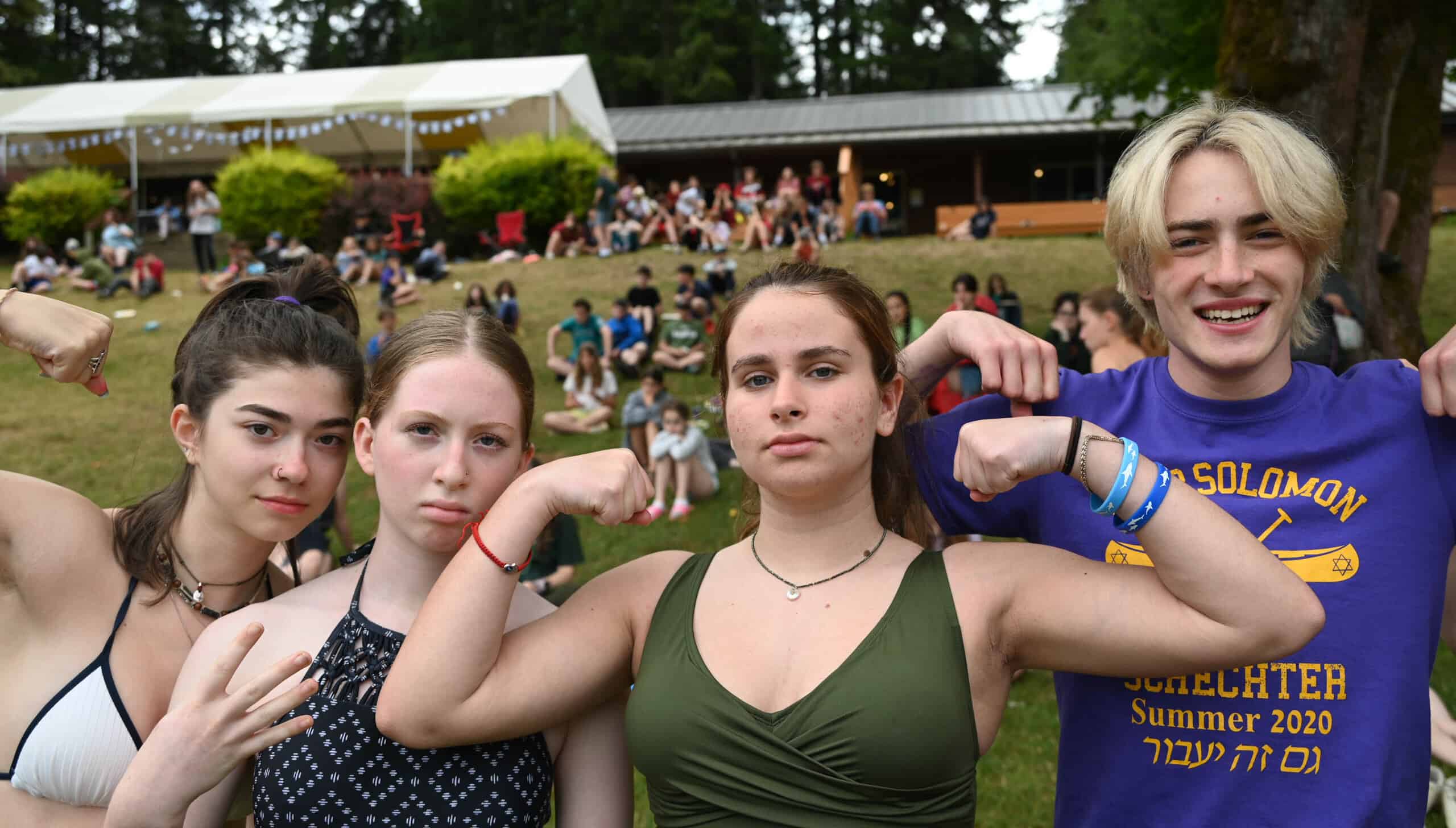 Four campers posing.